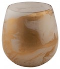 Lysglass Vase Abstrakt Marmor Gull 9cm thumbnail