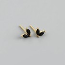 Ella & Pia Hedda Earrings 18k Gold Black thumbnail