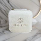 Ella & Pia Velvet Jewelry Gift Box Beige thumbnail