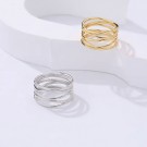 Ella & Pia Hollow Ring 18k Gold Size 7 thumbnail