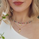 Timi Of Sweeden Mermaid Shell And Beads Necklace - Gold thumbnail
