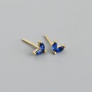 Ella & Pia Hedda Earrings 18k Gold Blue thumbnail