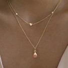 Timi Of Sweeden Goddess Necklace Gold Cherry Quarts thumbnail