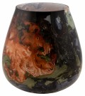Lysglass Vase Abstrakt Farget Marmor 18cm thumbnail