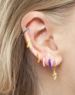 Ella & Pia Enamel Earrings Pink 18k Gold thumbnail
