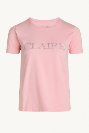 Claire Woman Alanis Basic T-shirt Logo Pink Lady