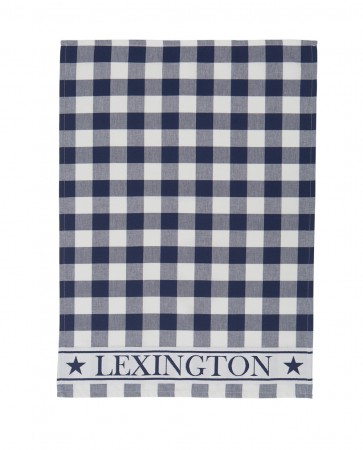 Lexington Hotel Gingham Kitchen Towel Navy