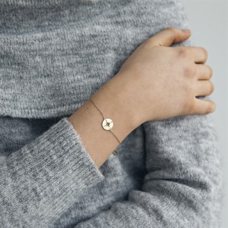 Timi Of Sweeden Compass Bracelet 02 Gold Plated