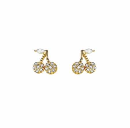 Ella & Pia Cherry Earrings 18K Gold 