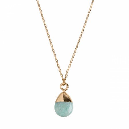 Timi Of Sweeden Gold Dipped Amazonite Necklace