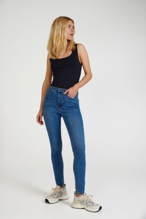 Freequent Harlow Jeans Straight Vintage Blue Denim