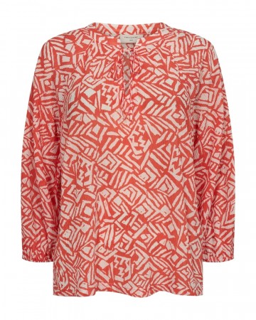 Freequent Niva Blouse Tofu W. Hot Coral 