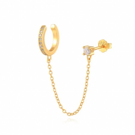 Ella & Pia Cartlidge Cuff Double Earring 18k Gold 1pcs 