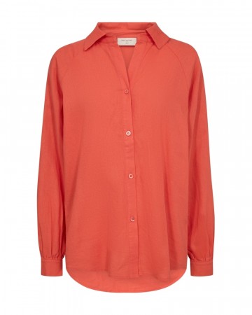 Freequent Lava Shirt Hot Coral 