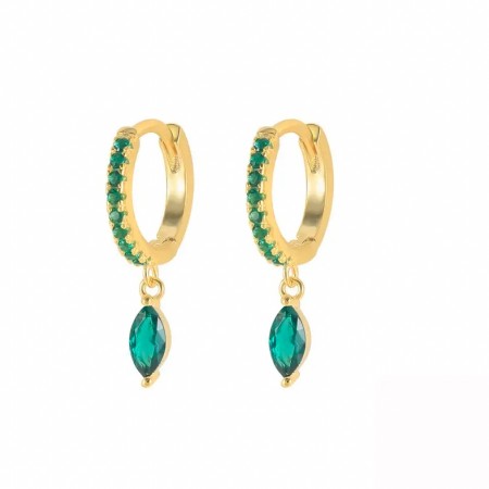 Ella & Pia Tiril Earrings 18k Gold Green
