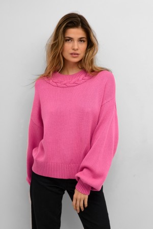 Kaffe Neva Knit Pullover Shocking Pink 