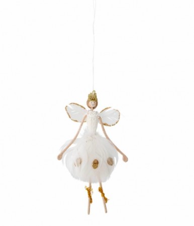 Bloomingville Nate Ornament White Feather