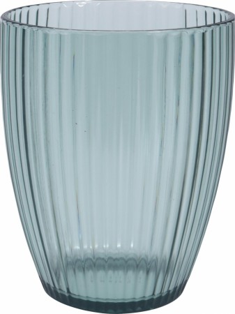 Glass Ps Plast Stripet 11cm 475ml Grønn