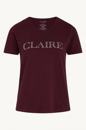 Claire Woman Alanis T-shirt Logo Cabernet Burgundy 
