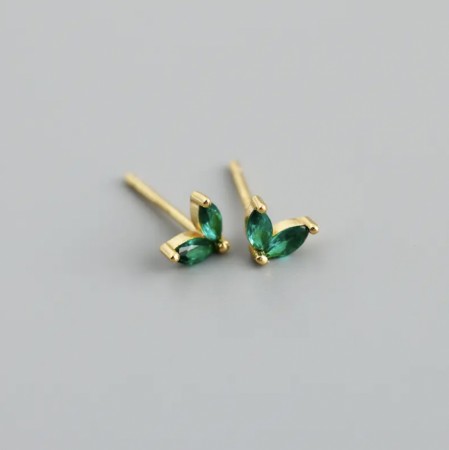 Ella & Pia Hedda Earrings 18k Gold Green