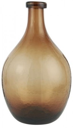 Glassballong Vase Brunt Glass Munnblåst Xl