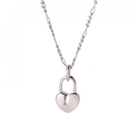 Ella & Pia Lock Heart Necklace 925 Silver