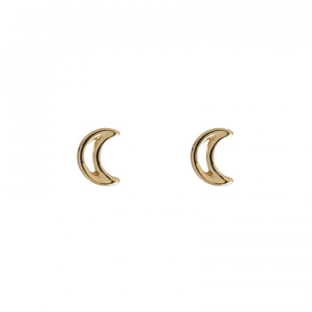 Timi Of Sweeden Moon Outline Earrings Gold