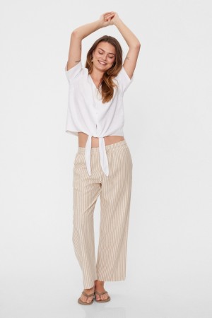 Freequent Lava Pants Simply Taupe W.off White