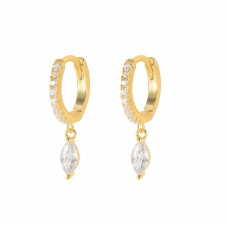Ella & Pia Tiril Earrings 18k Gold White