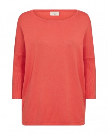 Freequent Jone Pullover Hot Coral 