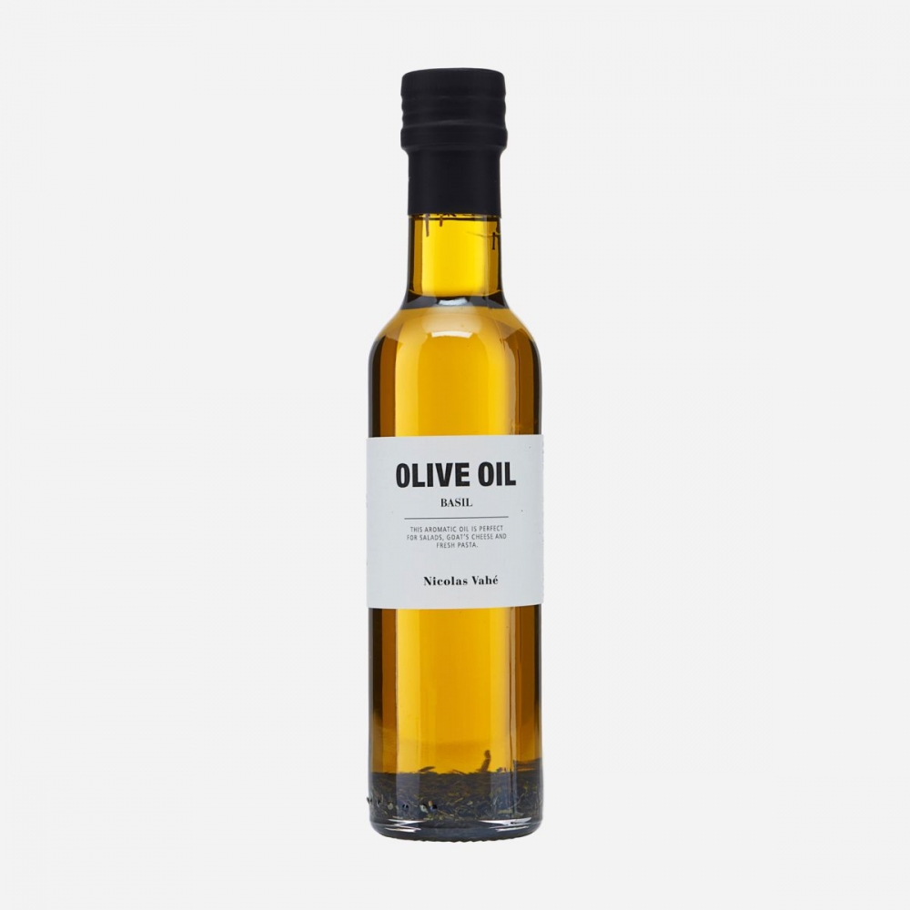 Denne lekre aromatiske oljen med basilikum fra Nicolas Vahé er laget av 100% ekstra virgin olivenolje. Nyt den fantastiske smaken, så vel som den fantastiske utformingen av flasken. Denne oljen er ideell for salater, til smaksetting på toppen av en pizza,