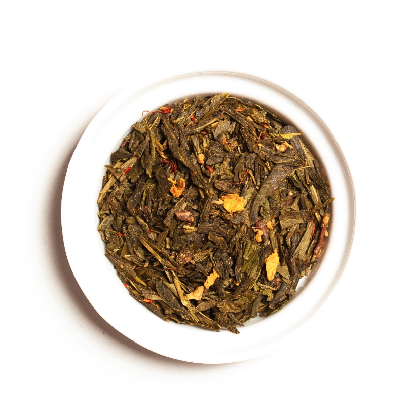 Skogens Gull – mild grønn te med multer og med gull som glitrer i koppen.