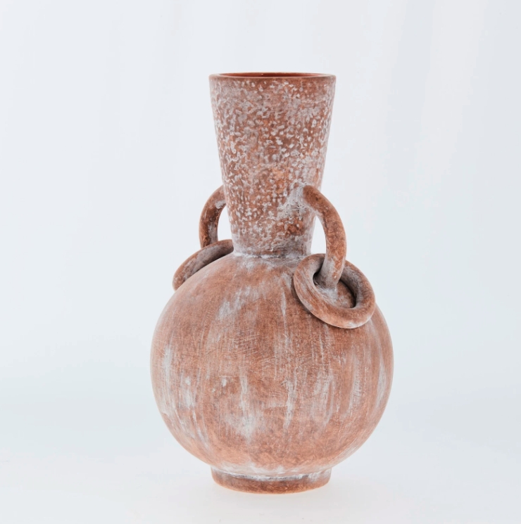 Rustikk og lekker dekorasjonsvase laget i keramikk. OBS! Vasen er ikke egnet for væske på grunn av materialet og er ikke frostsikre.